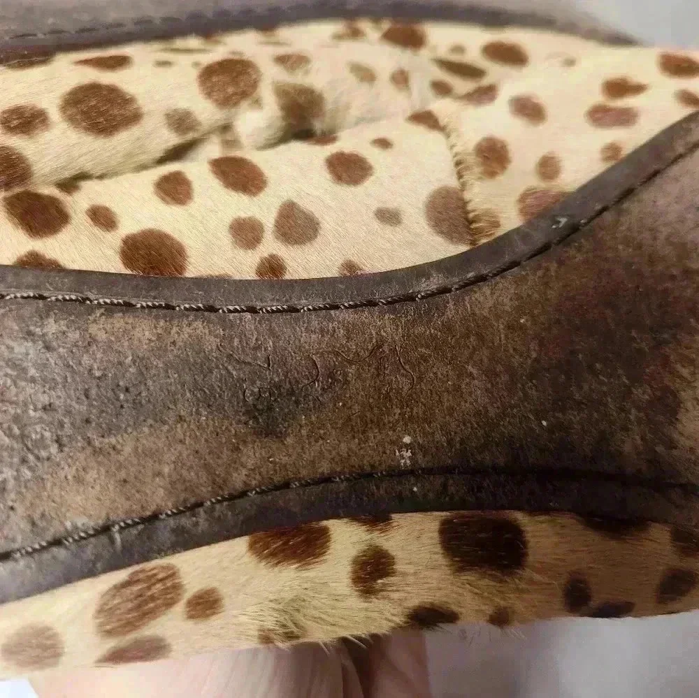 Tory Burch Cheetah Printed Balerina Pump Flats Size 7.5 M Women's